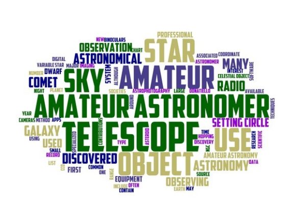 Amateur Astronomy Typography Banner