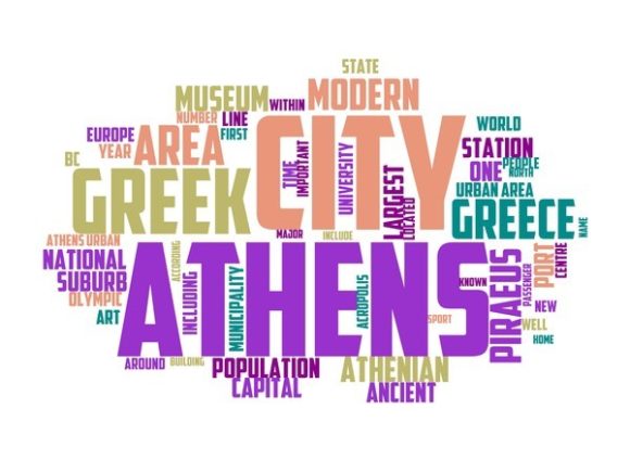 Athens Typography Sublimation: A Hand-Drawn Wordcloud for Meaningful, Multi-Use Design