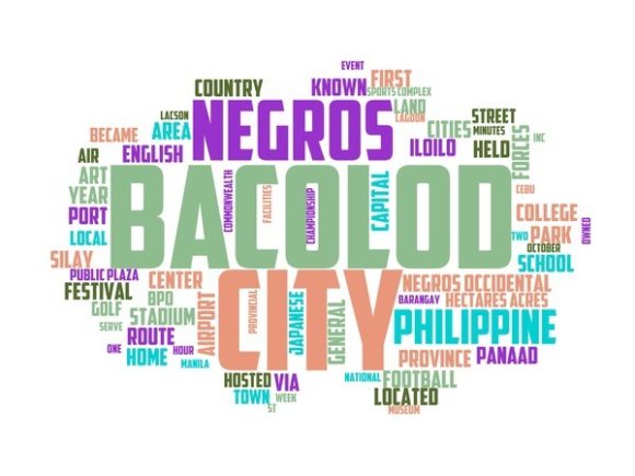 Bacolod Typography Print: Hand-Drawn Wordcloud Art