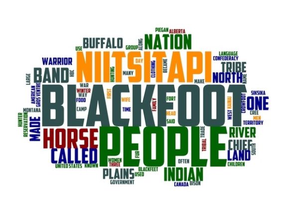 Blackfoot Typography Print: A Hand-Drawn Word Cloud for Versatile, Authentic Design