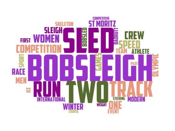 Bobsleigh Typography Tshirt: A Hand-Drawn Wordcloud Resource for Creative Projects