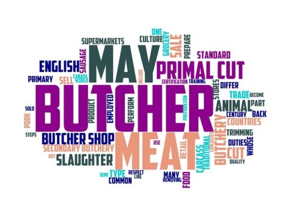 Butcher Typography Tumbler: A Hand-Drawn Word Cloud for Thoughtful, Versatile Design
