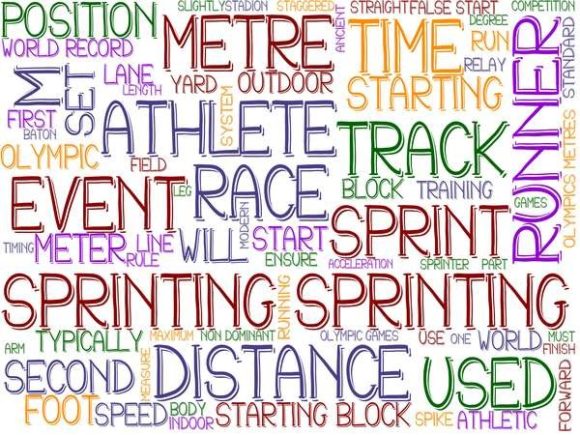 Sprinting Wordcloud Sublimation Tumbler